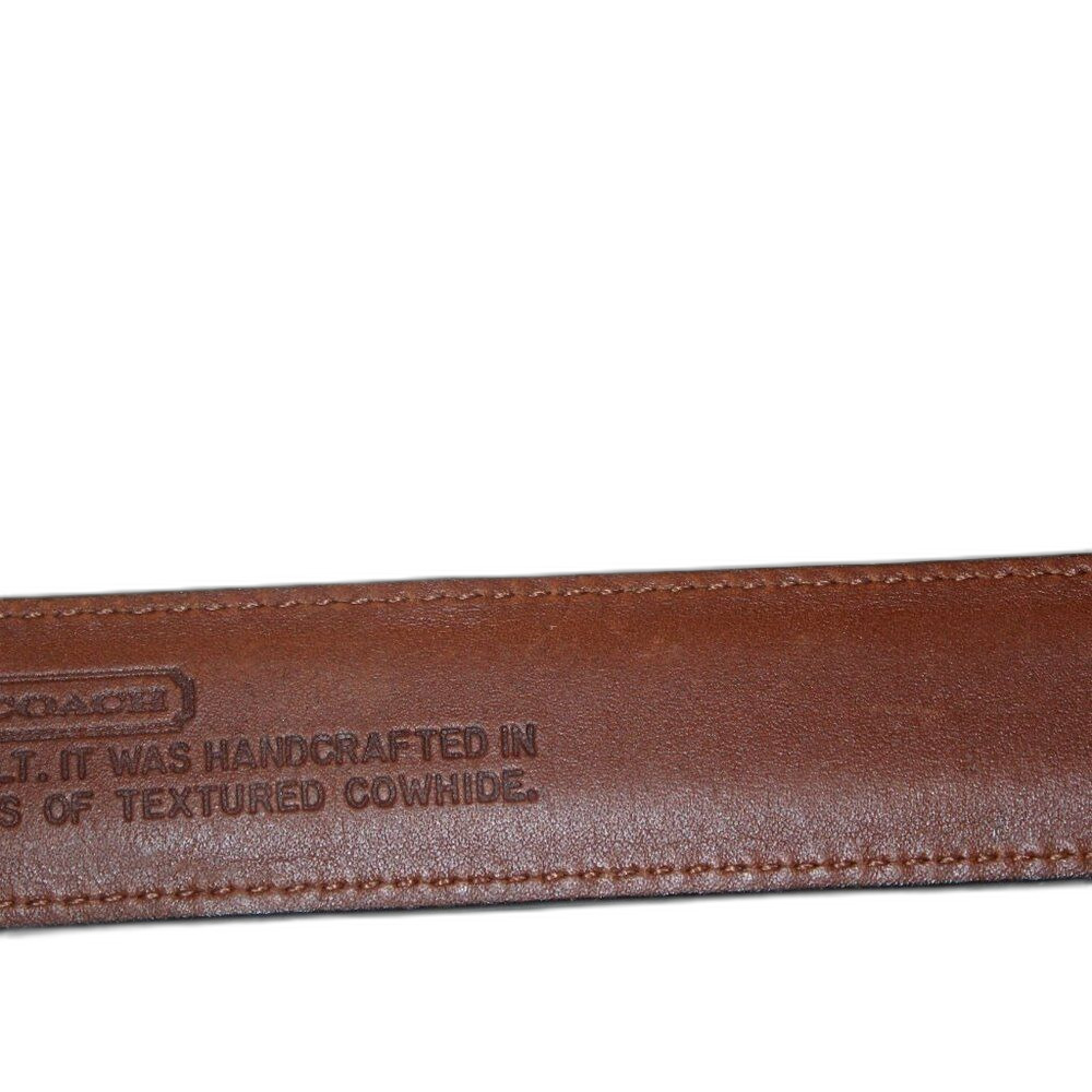 Coach Brown Leather Men's Belt 5930 Size 42'/105 CM - Picture 3 of 6